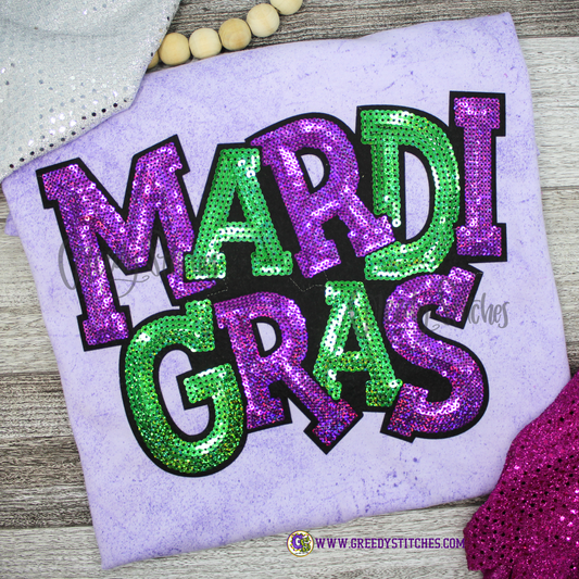 Sequin Mardi Gras Mash Up Patch
