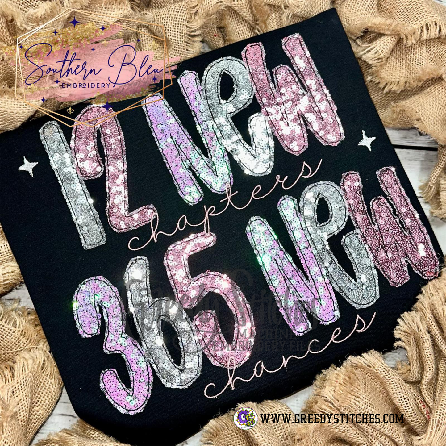 12 New Chapters 365 New Chances Applique Machine Embroidery Design
