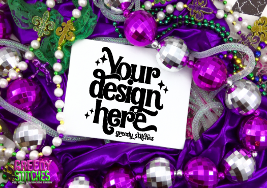 Mardi Gras White T Mockup Bundle - 60 JPG