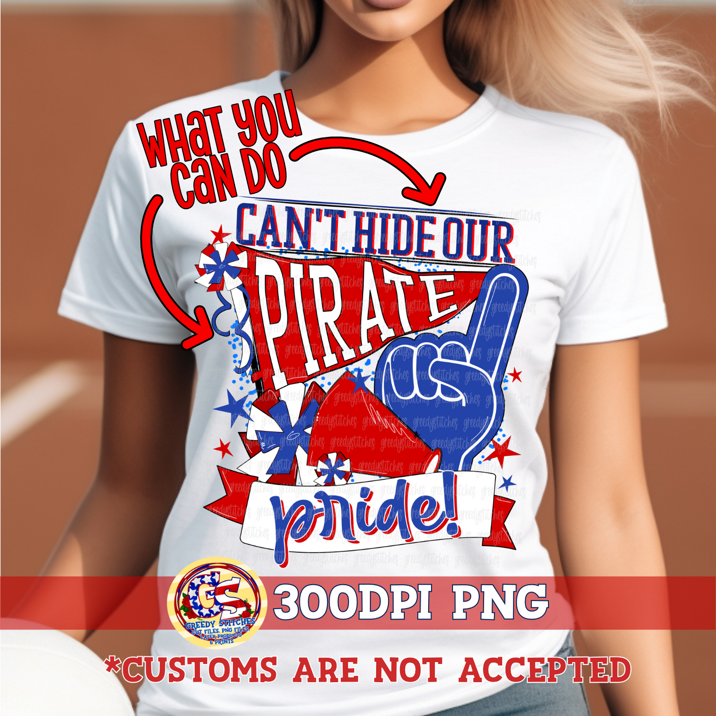 Can't Hide Our Pride Red & Black PNG