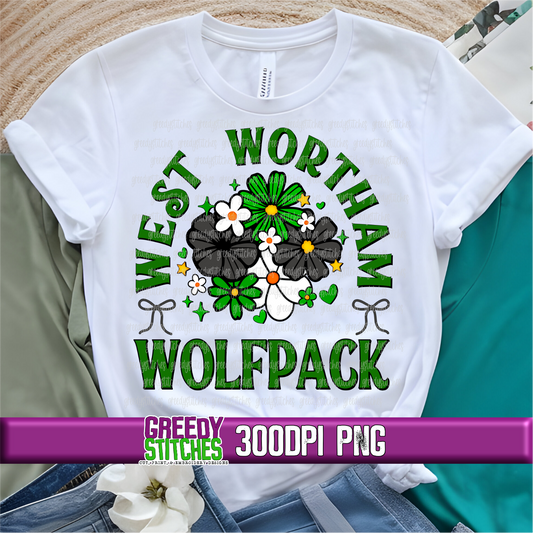 Floral West Wortham Wolfpack PNG Set