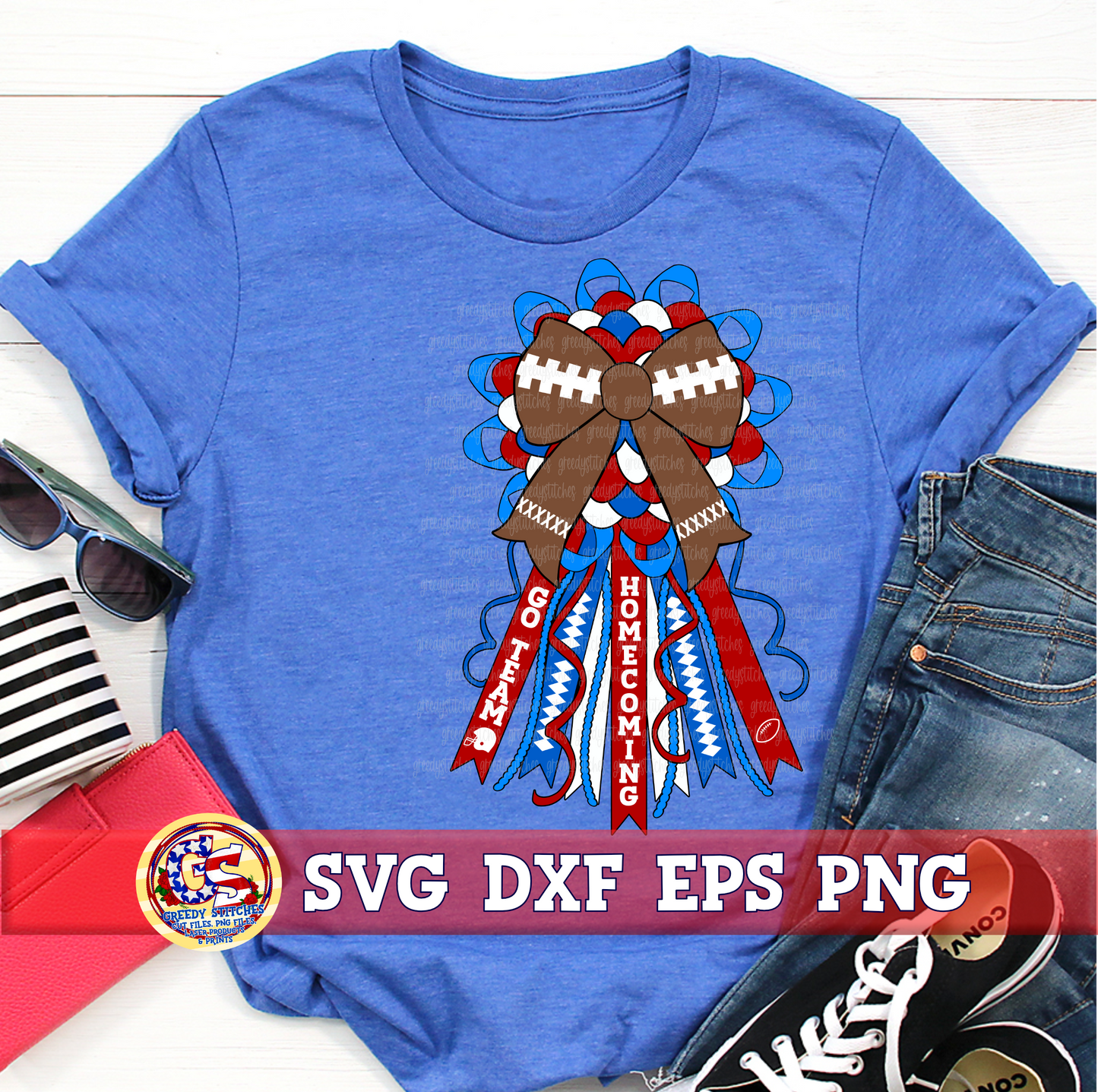 Homecoming Mum with Coquette Bow SVG DXF EPS PNG