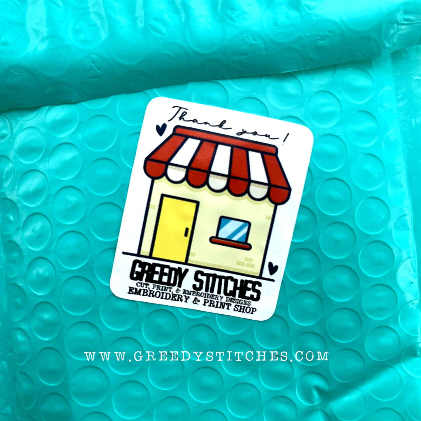 Custom Logo Packaging Stickers - Thank You Branding Sticker Sheets - 48 Stickers