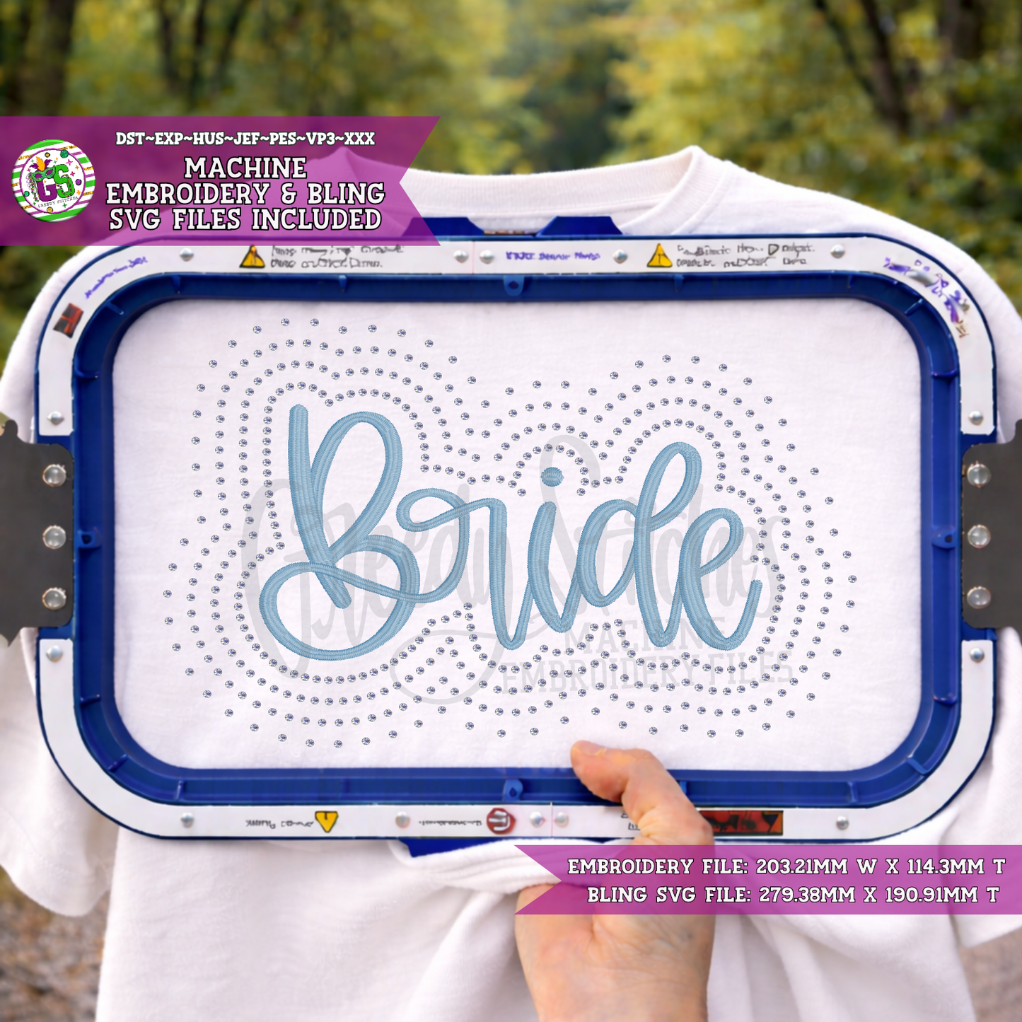 Bride Machine Embroidery & Bling SVG Design
