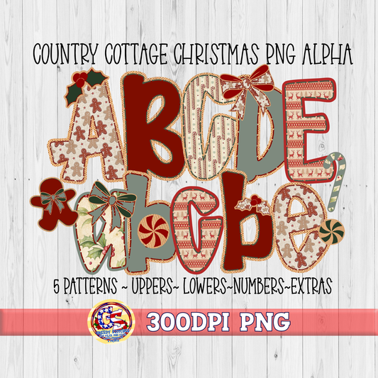 Country Cottage Christmas Alpha PNG