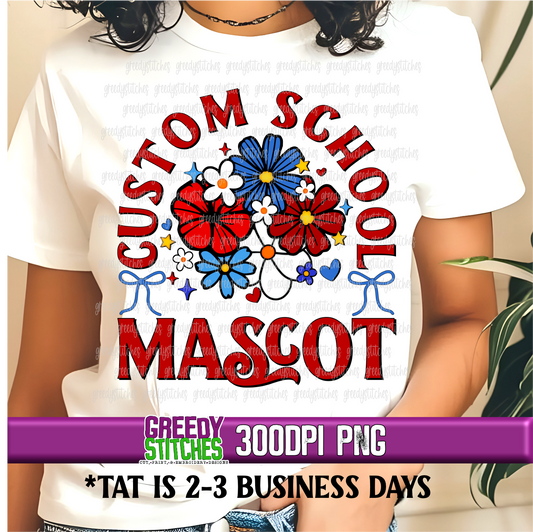 Custom Floral Mascot PNG