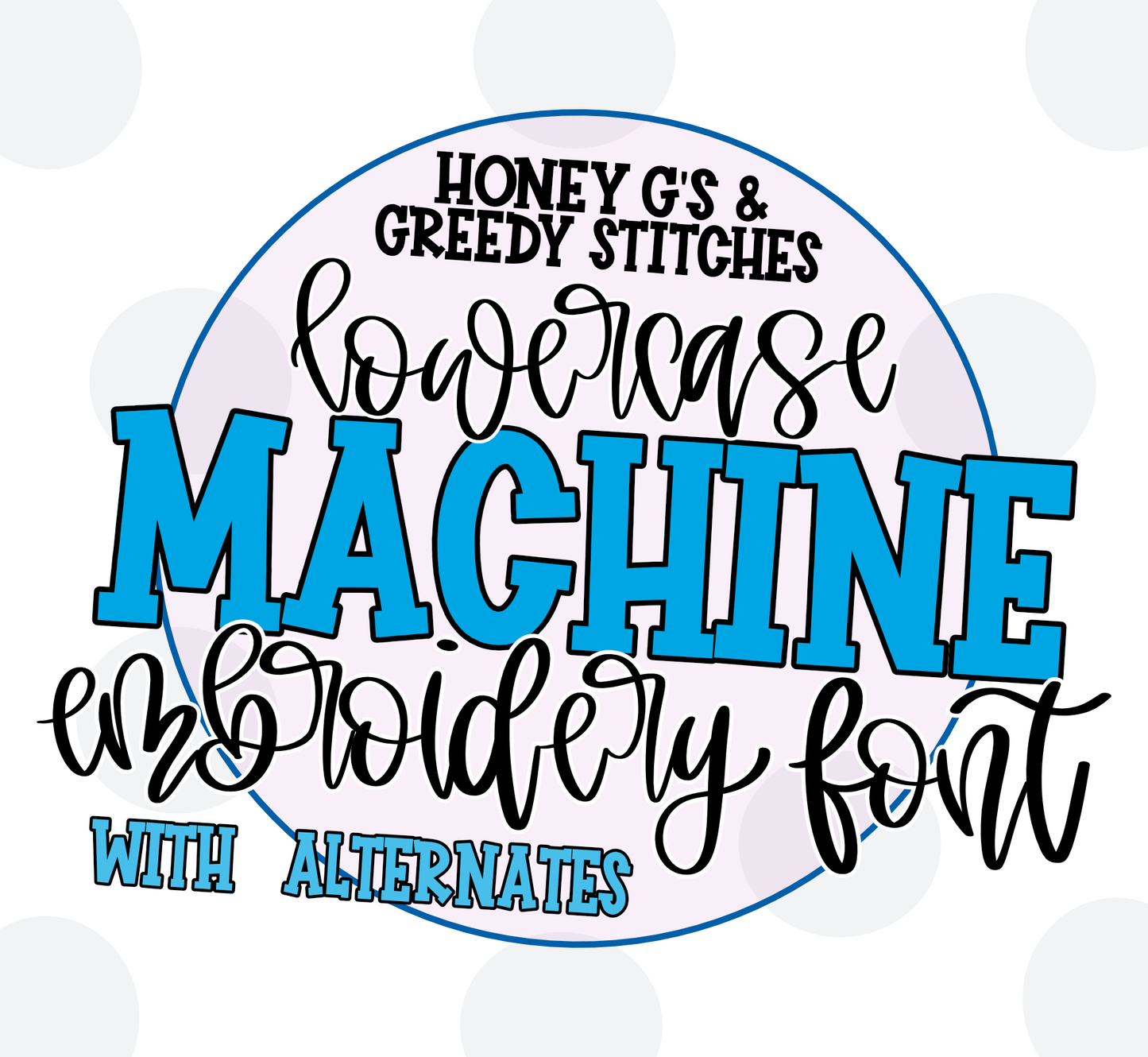 Presley Foam Machine Embroidery Font - 5 Sizes