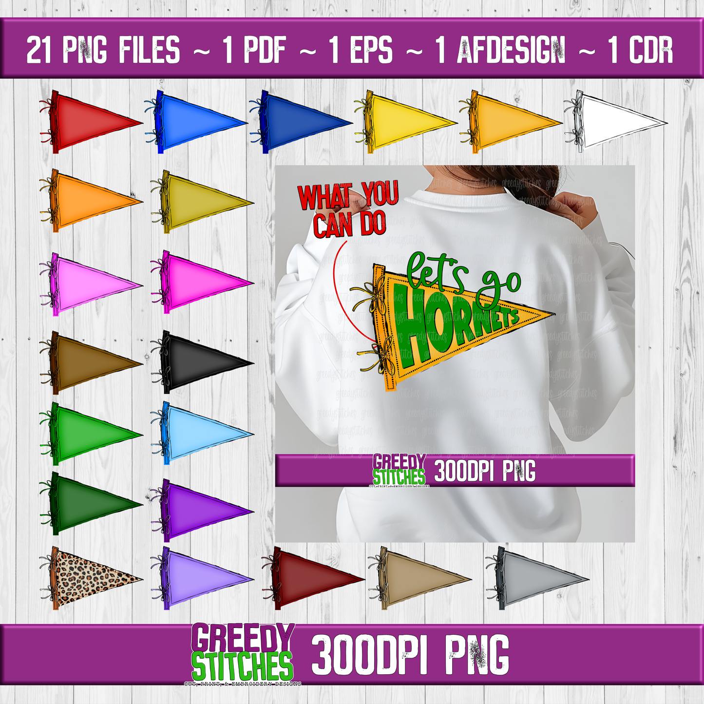 Single Pennant PNG Bundle - Homecoming PNG