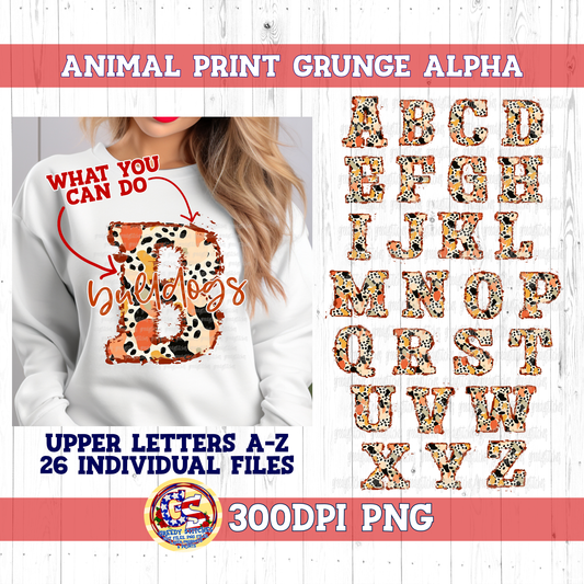 Animal Print Grunge Alpha PNG