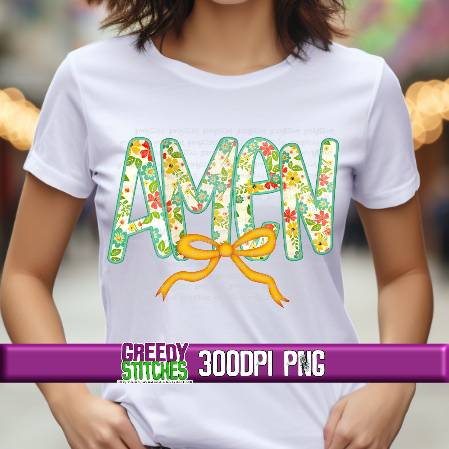 Amen with Bow PNG - Easter