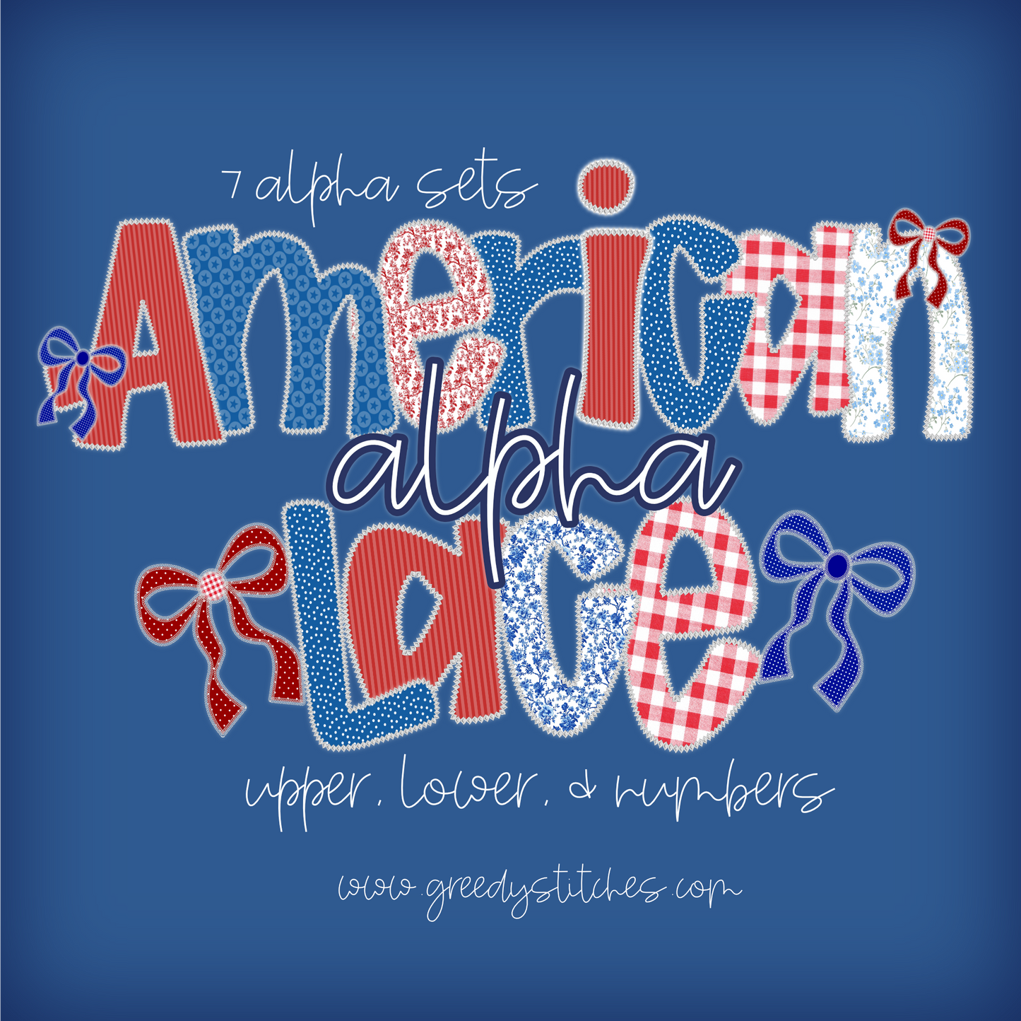 American Lace Alpha PNG - July 4th