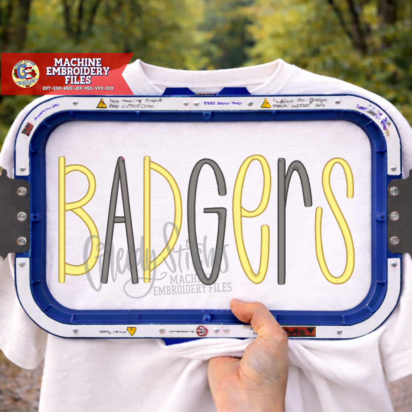 Badgers Machine Embroidery Design