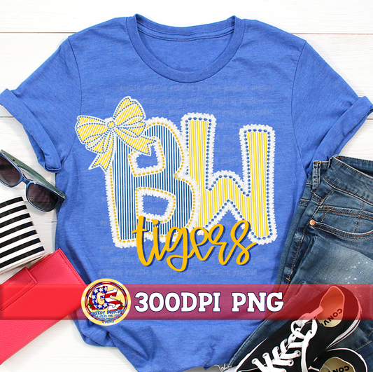 Bay-Waveland Tigers PNG - Seersucker Ruffles Pearls