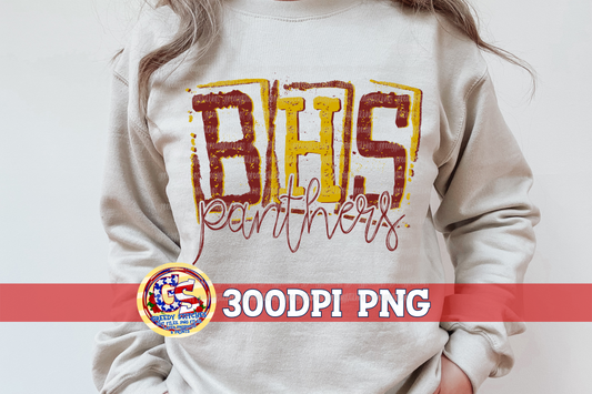 BHS Panthers Stamp PNG for Sublimation