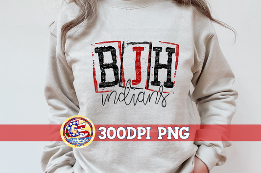 Biloxi Junior High Indians Stamp PNG for Sublimation