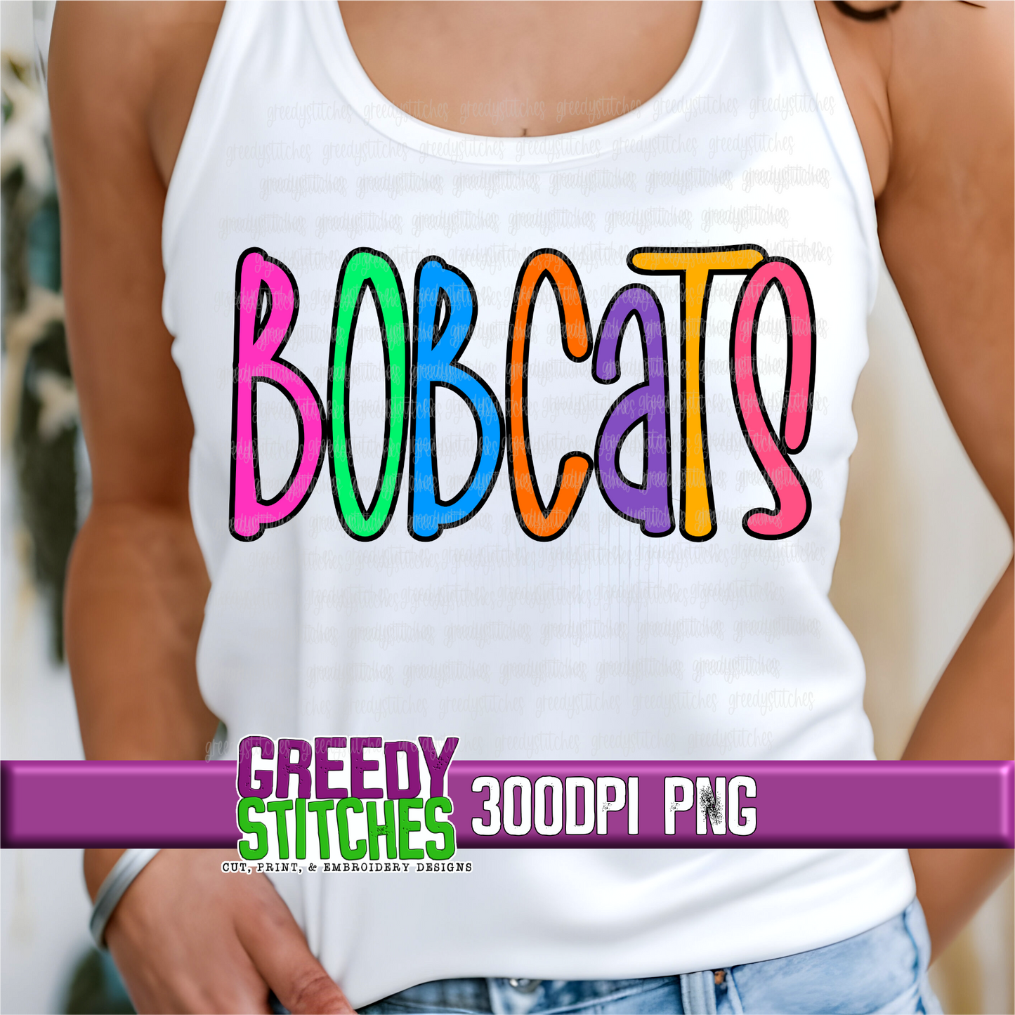 Neon Bobcats PNG