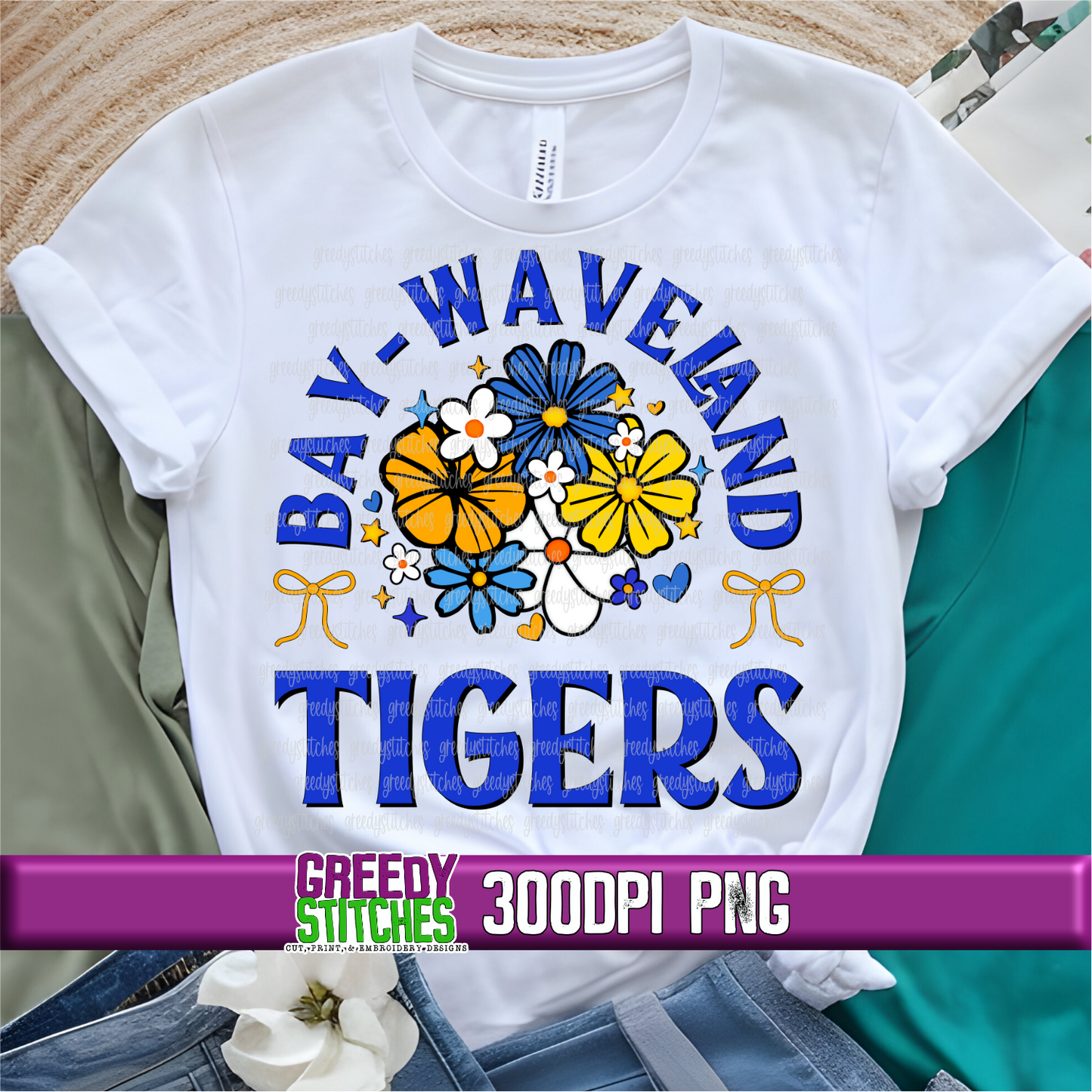 Floral Bay-Waveland Tigers PNG Set