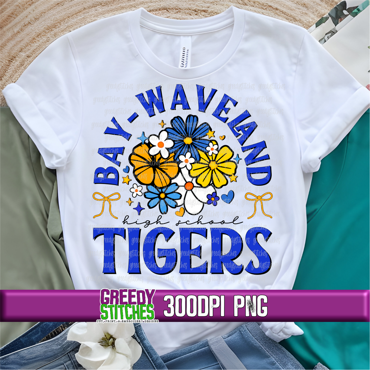 Floral Bay-Waveland Tigers PNG Set