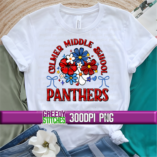 Floral Colmer Middle School Panthers PNG
