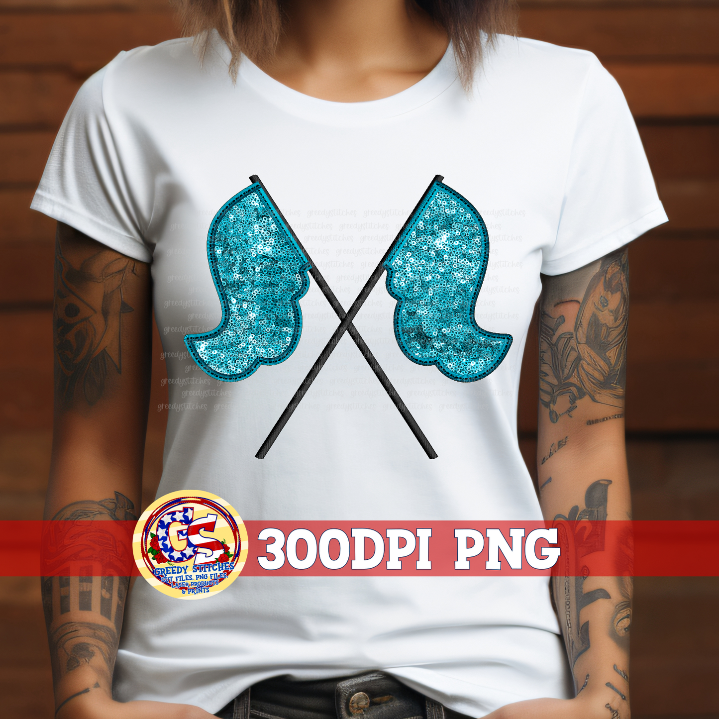 Color Guard Columbia Blue Faux Embroidery Sequins PNG