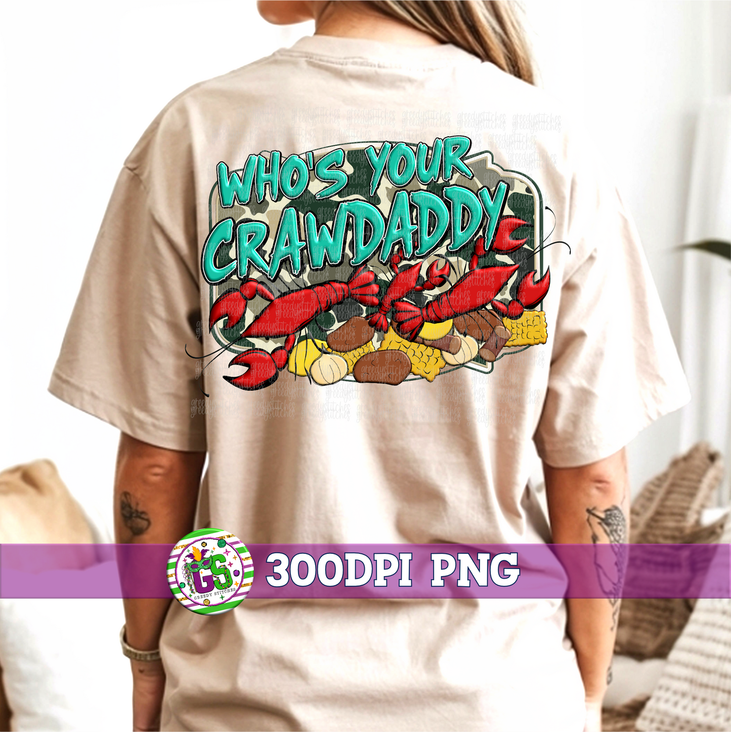 Who's Your Crawdaddy Camo PNG