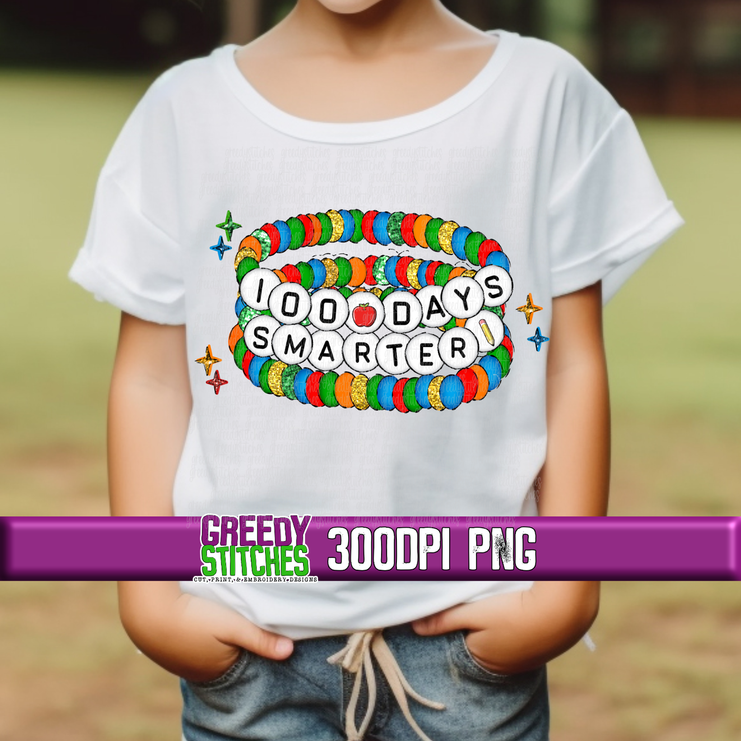 100 Days Smarter Friendship Bracelet PNG