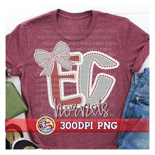 East Central Hornets PNG - Seersucker Ruffles Pearls