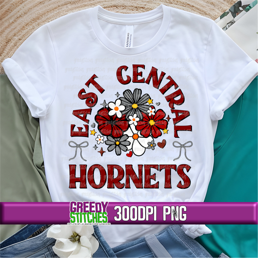 Floral East Central Hornets PNG Set