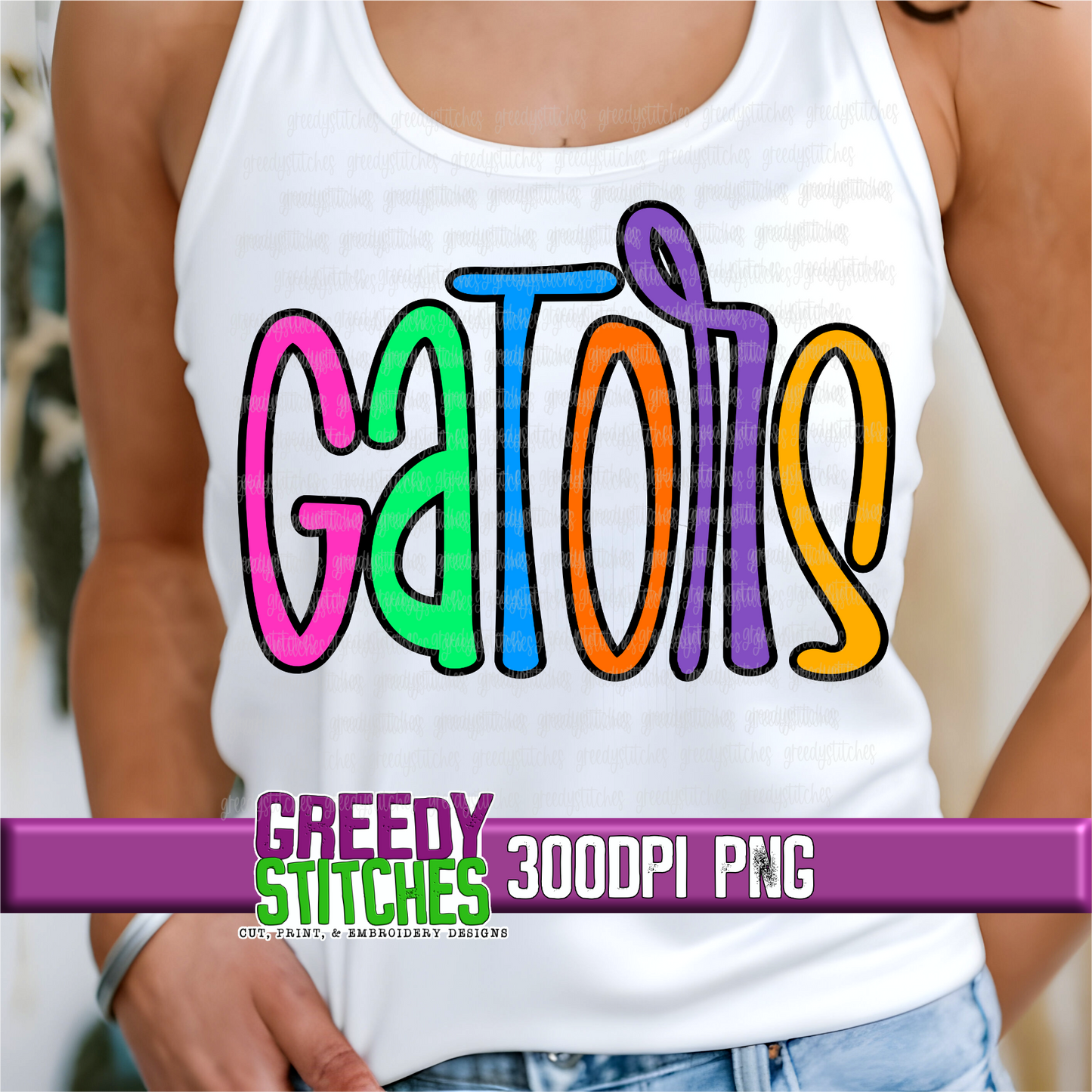 Neon Gators PNG