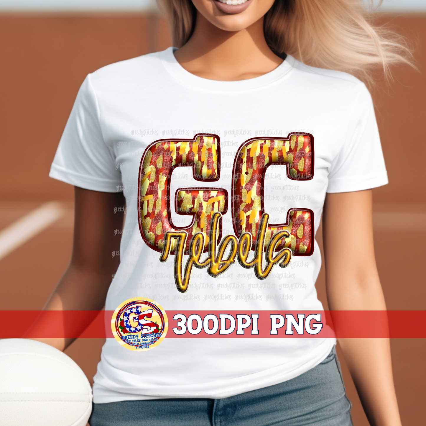 George County Rebels 3D Inflated PNG