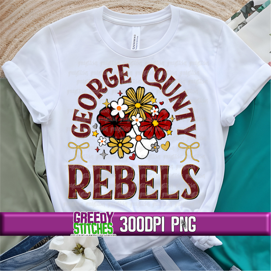Floral George County Rebels PNG Set