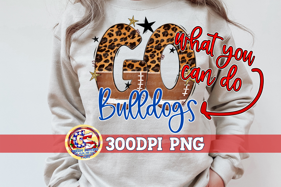 Preppy Go Football Leopard Stars PNG for Sublimation
