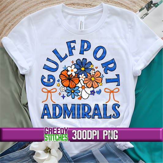 Floral Gulfport Admirals PNG Set
