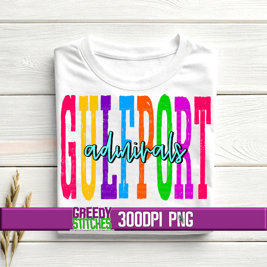 Tall Bright Gulfport Admirals PNG