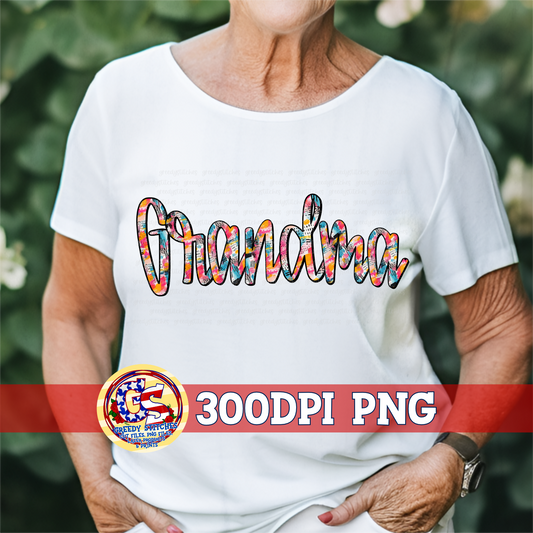 Grandma Doodle Letters PNG