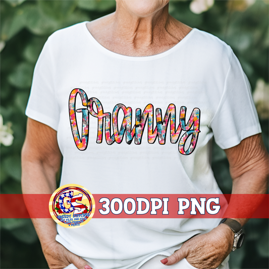 Granny Doodle Letters PNG