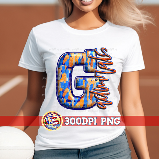 Gulfport Admirals 3D Inflated PNG