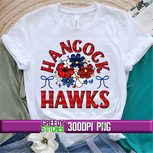 Floral Hancock Hawks PNG Set