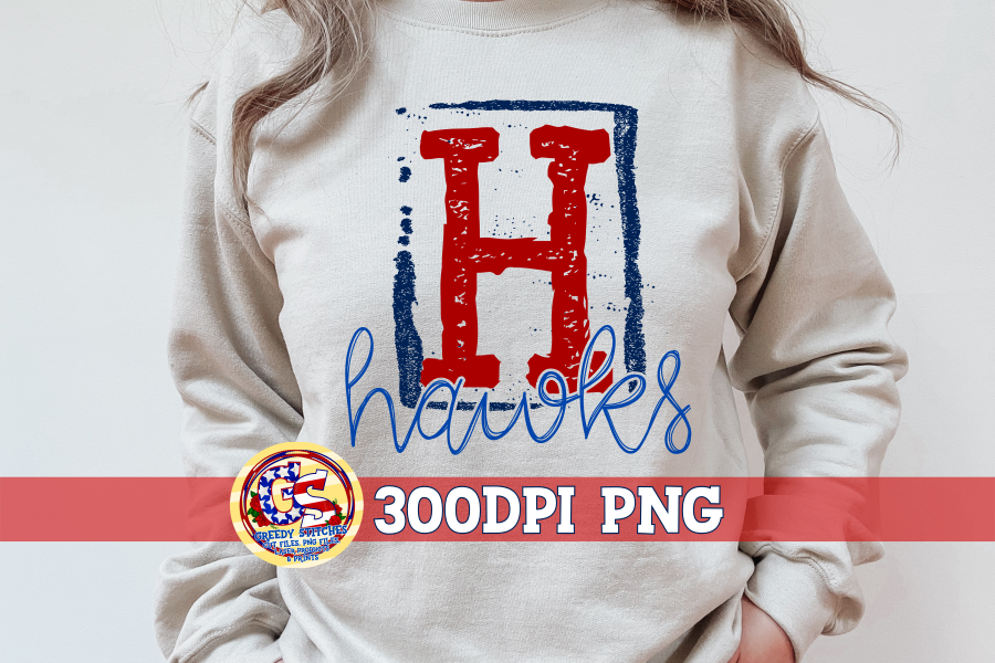 Hancock Hawks Stamp PNG for Sublimation