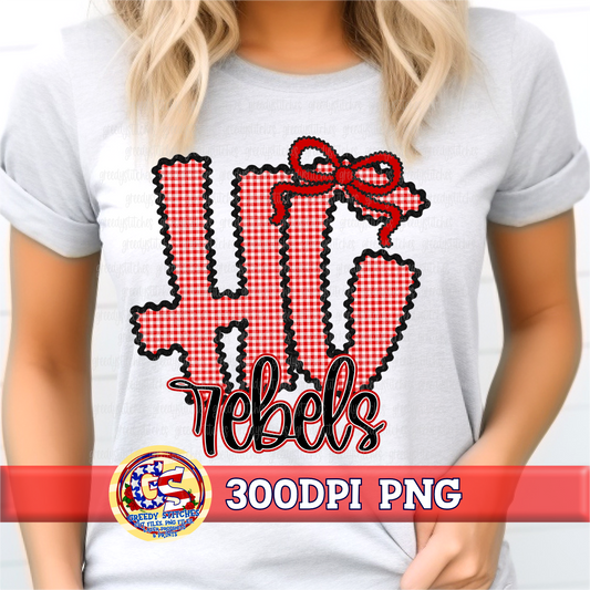 Harrison Central Rebels PNG - Ric Rac Gingham