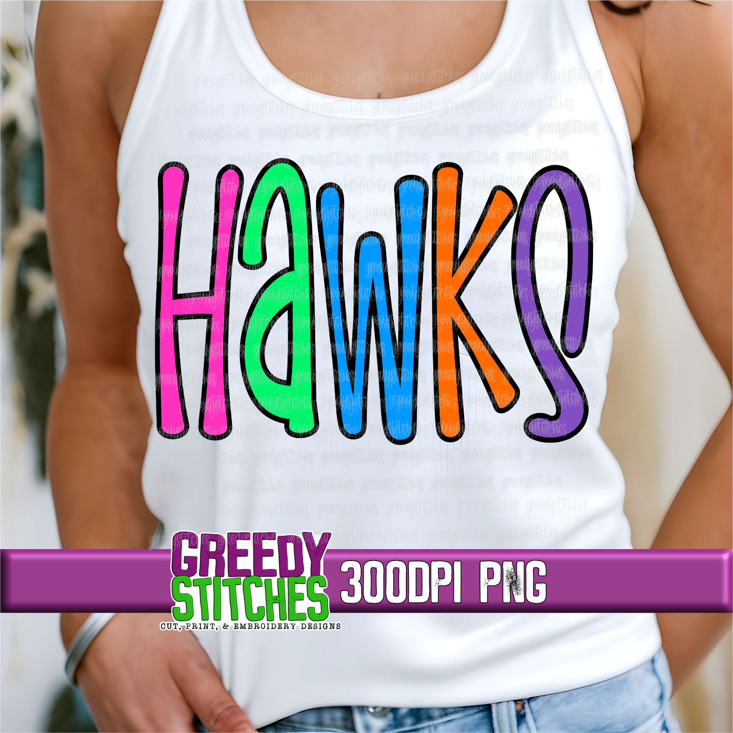 Neon Hawks PNG