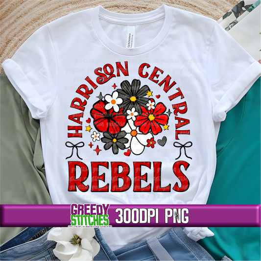 Floral Harrison Central Rebels PNG Set