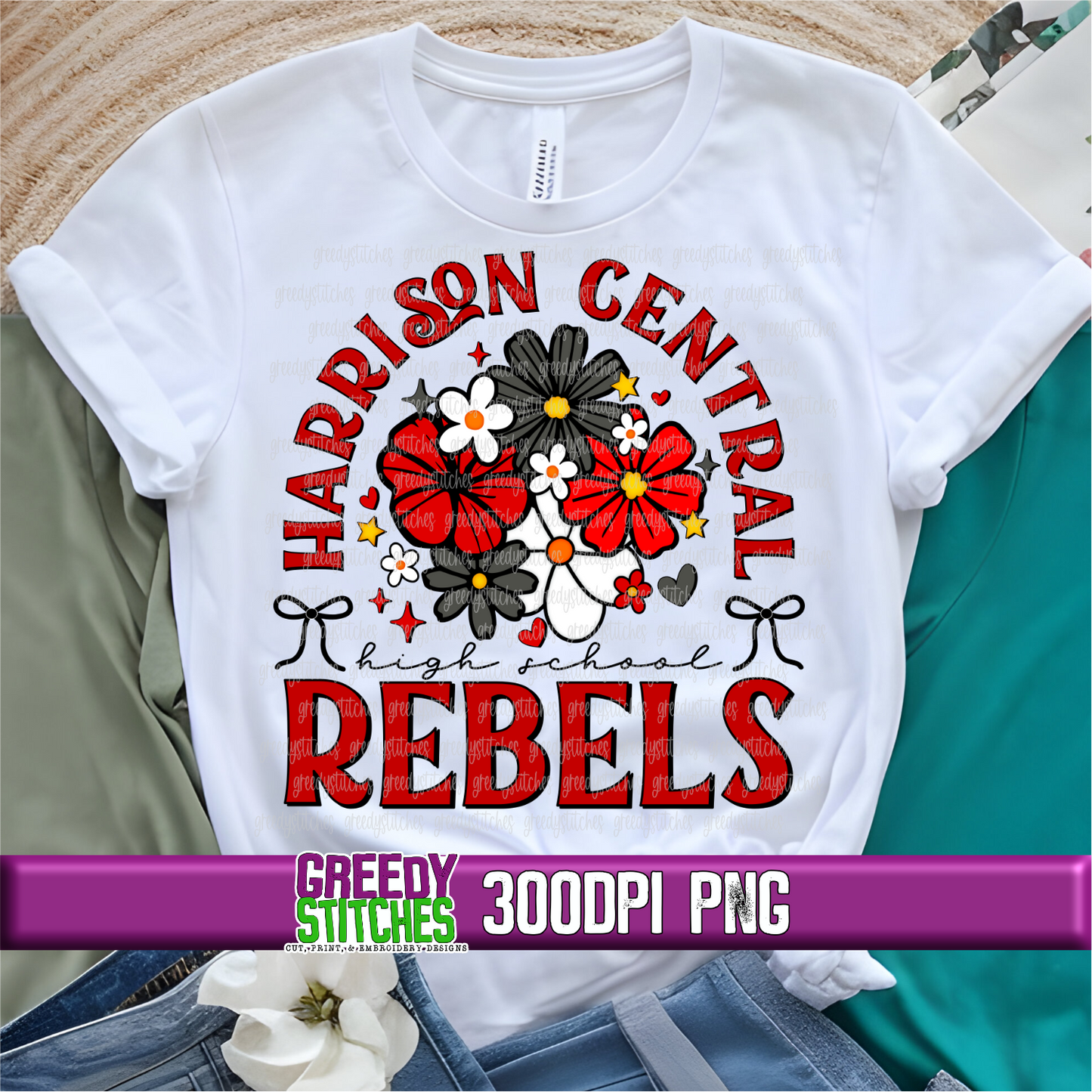 Floral Harrison Central Rebels PNG Set