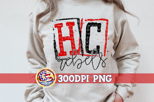 Harrison Central Rebels Stamp PNG for Sublimation