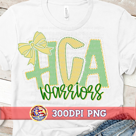 Heritage Christian Academy Warriors PNG - Seersucker Ruffles Pearls