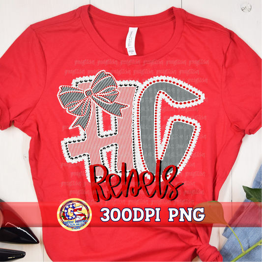 Harrison Central Rebels PNG - Seersucker Ruffles Pearls