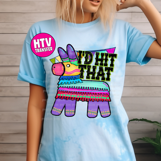 I'd Hit That Pinata Cinco de Mayo HTV Transfer