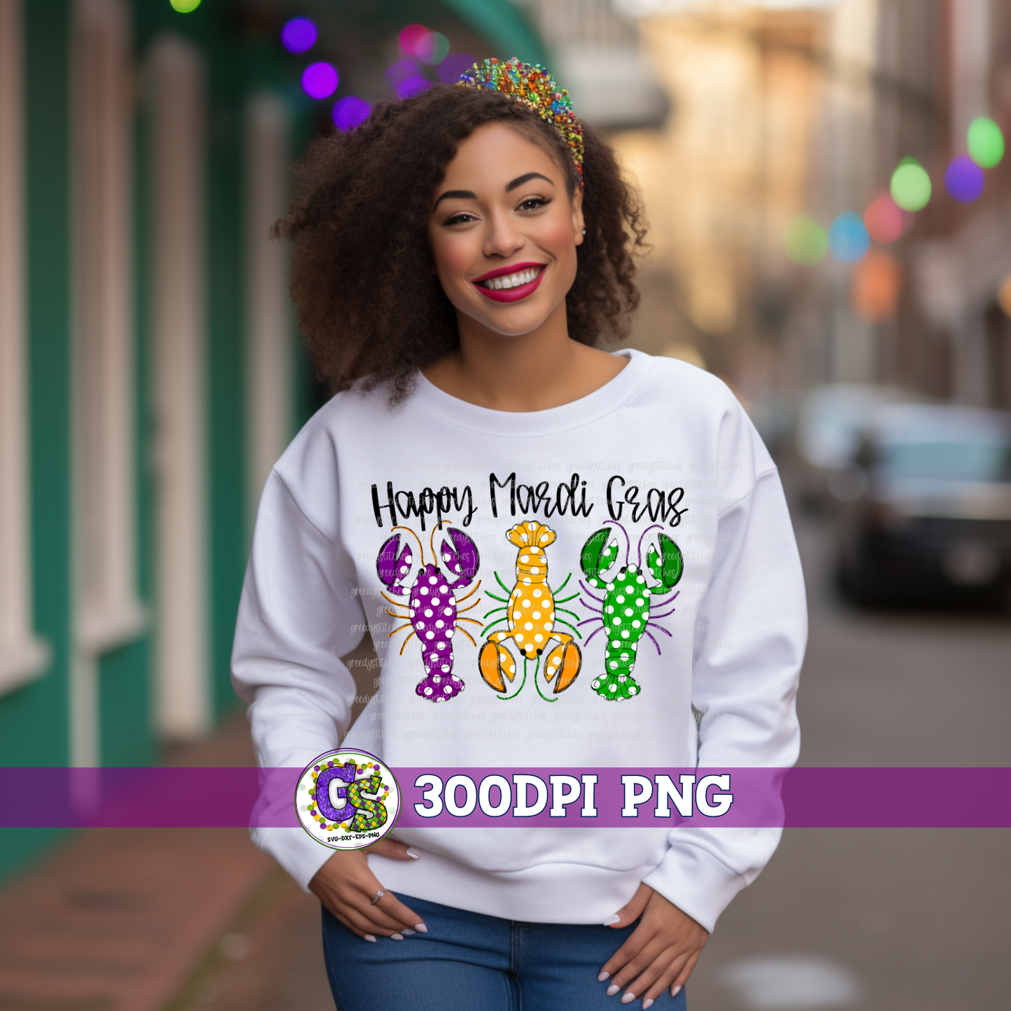 Happy Mardi Gras Crawfish PNG