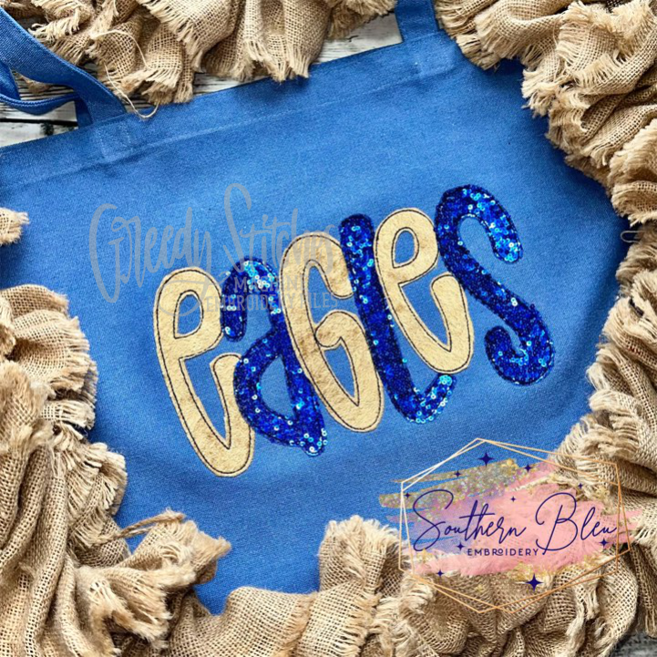 Eagles Bean Stitch Applique Machine Embroidery Design