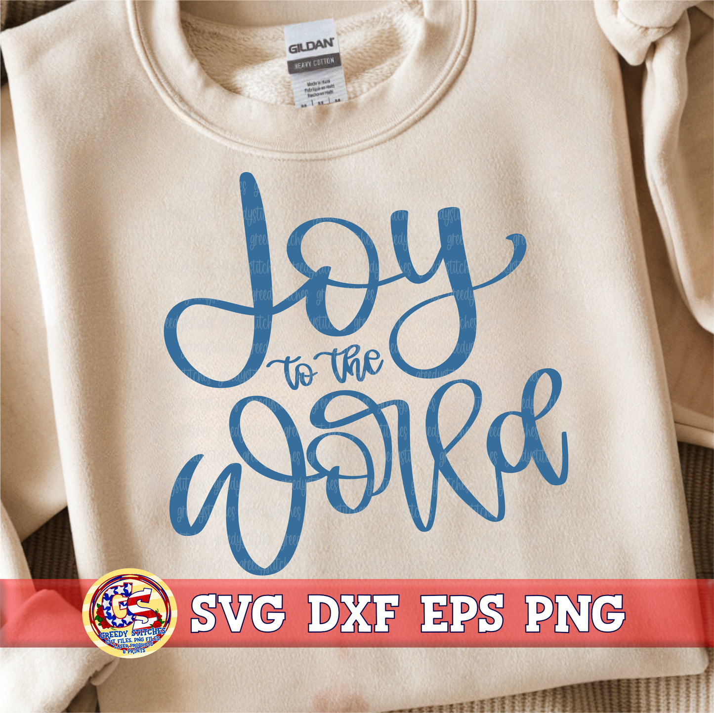 Joy to the World SVG DXF EPS PNG - Hand Lettered Christmas